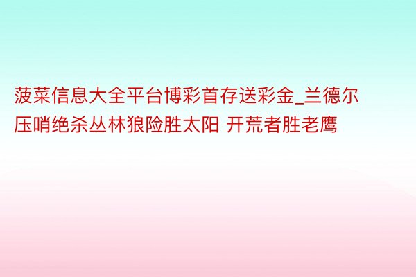 菠菜信息大全平台博彩首存送彩金_兰德尔压哨绝杀丛林狼险胜太阳